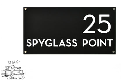 Acrylic Address Plaque - Signs ( Font Options )