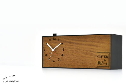 Alarm Clocks - Laser Engraved No Ticking - Table Desk Clock
