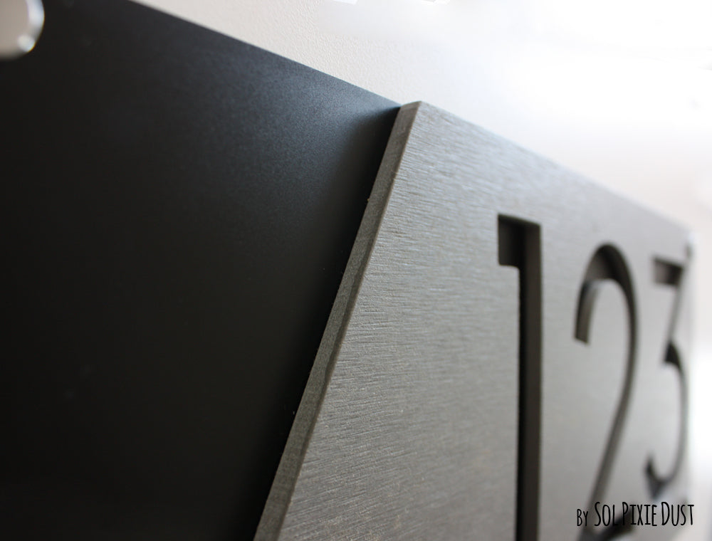 Concrete Address Plaque - Signs