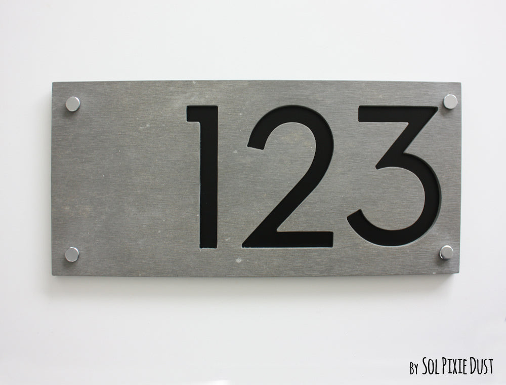 Concrete Address Plaque - Signs