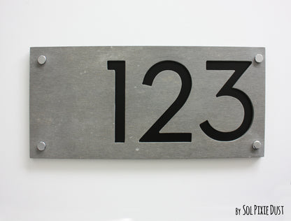 Concrete Address Plaque - Signs