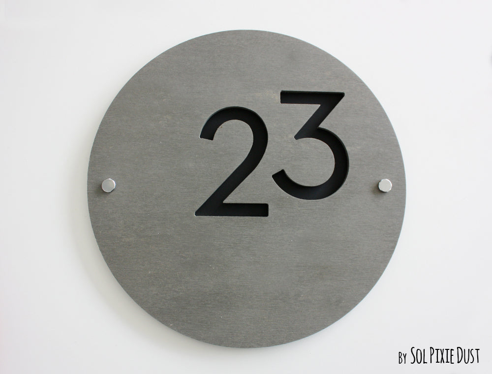 Concrete Address Plaque - Signs