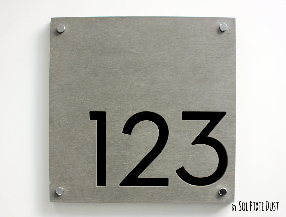 Concrete Address Plaque - Signs