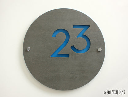 Concrete Address Plaque - Signs