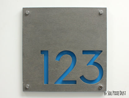 Concrete Address Plaque - Signs
