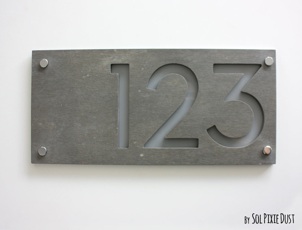 Concrete Address Plaque - Signs