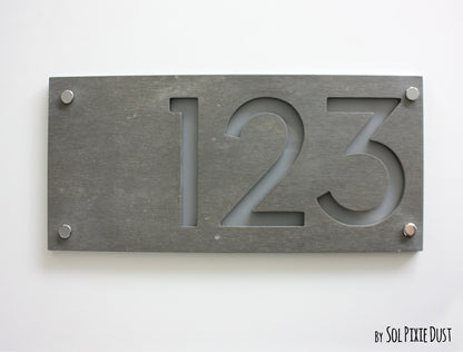 Concrete Address Plaque - Signs