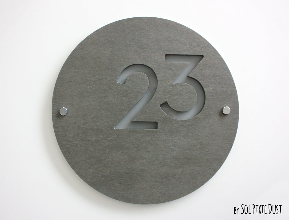 Concrete Address Plaque - Signs