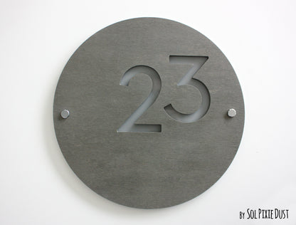Concrete Address Plaque - Signs