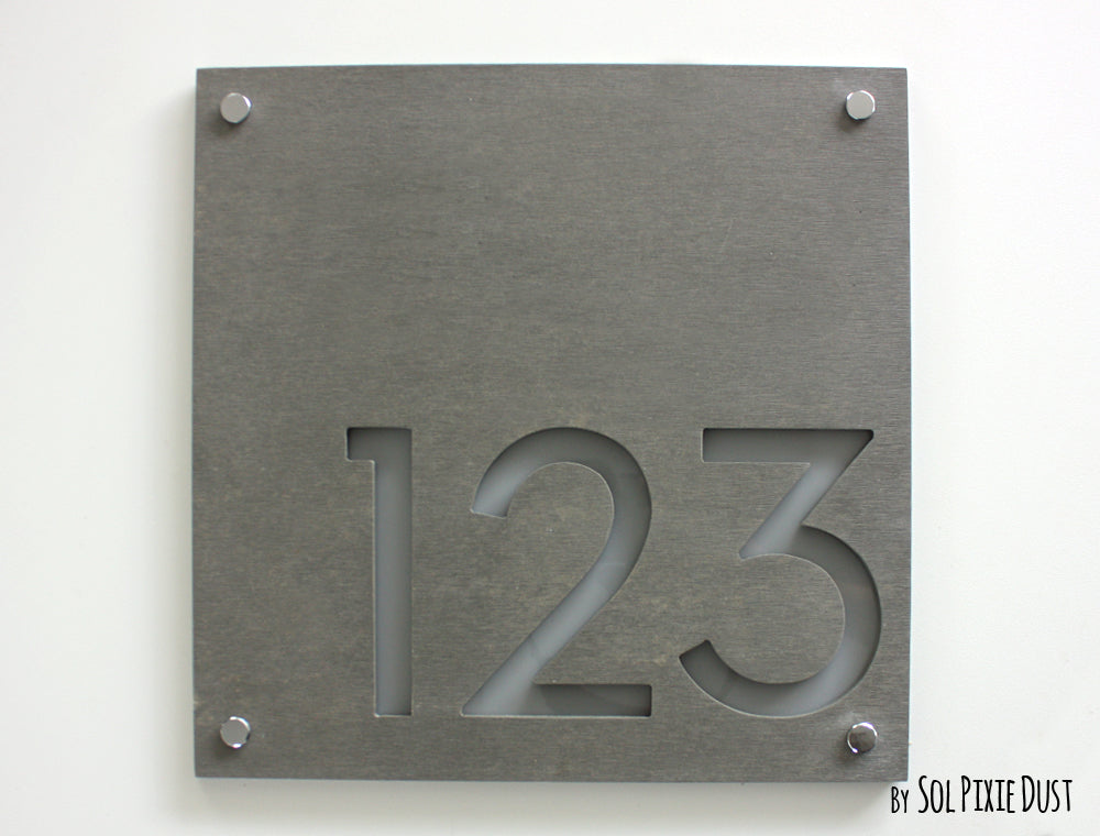 Concrete Address Plaque - Signs