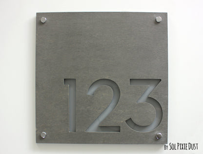 Concrete Address Plaque - Signs
