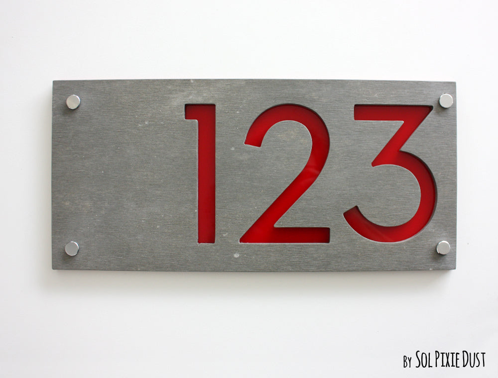 Concrete Address Plaque - Signs