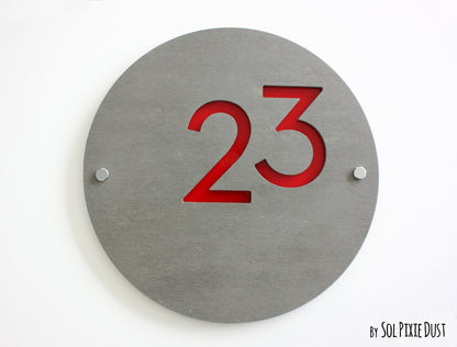 Concrete Address Plaque - Signs