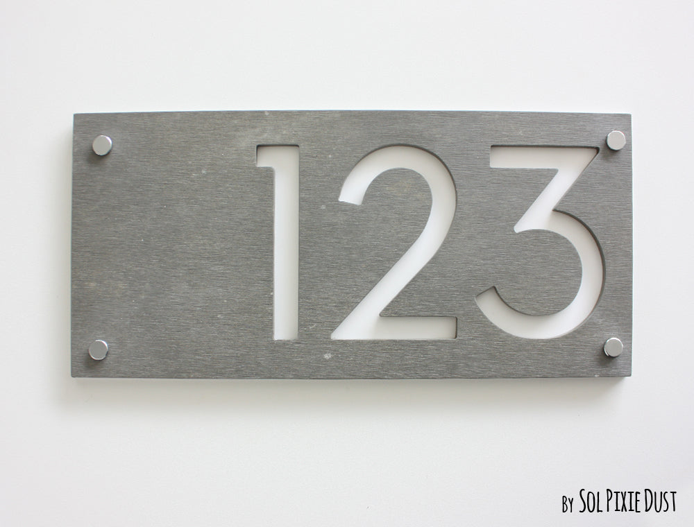 Concrete Address Plaque - Signs