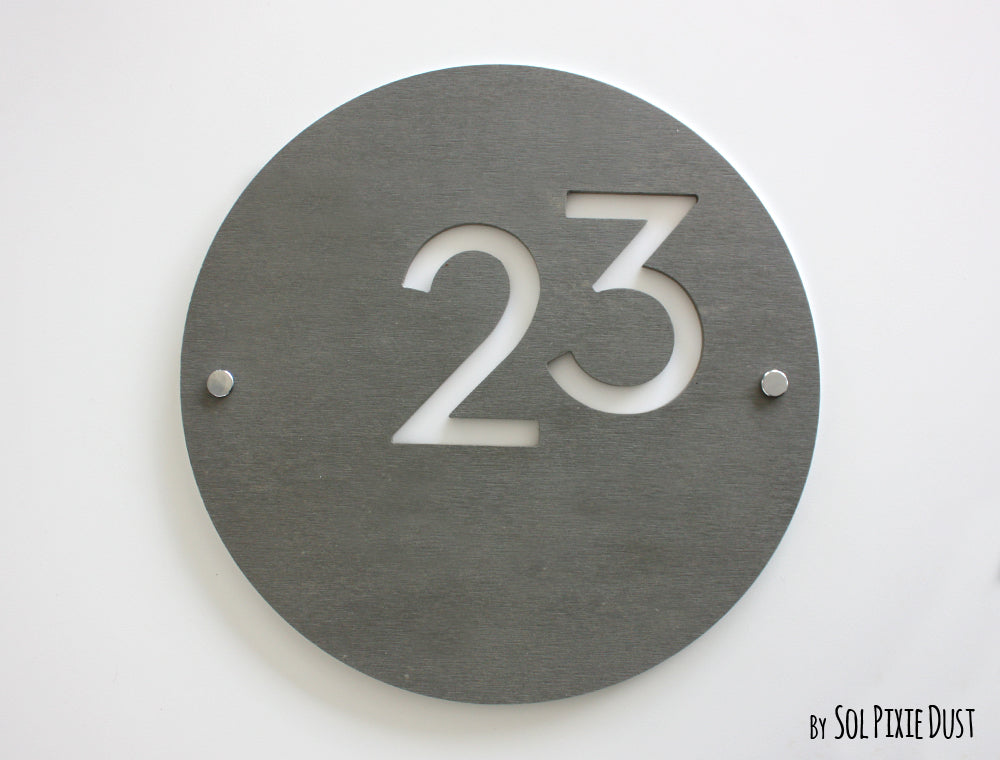Concrete Address Plaque - Signs