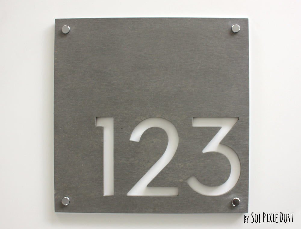 Concrete Address Plaque - Signs