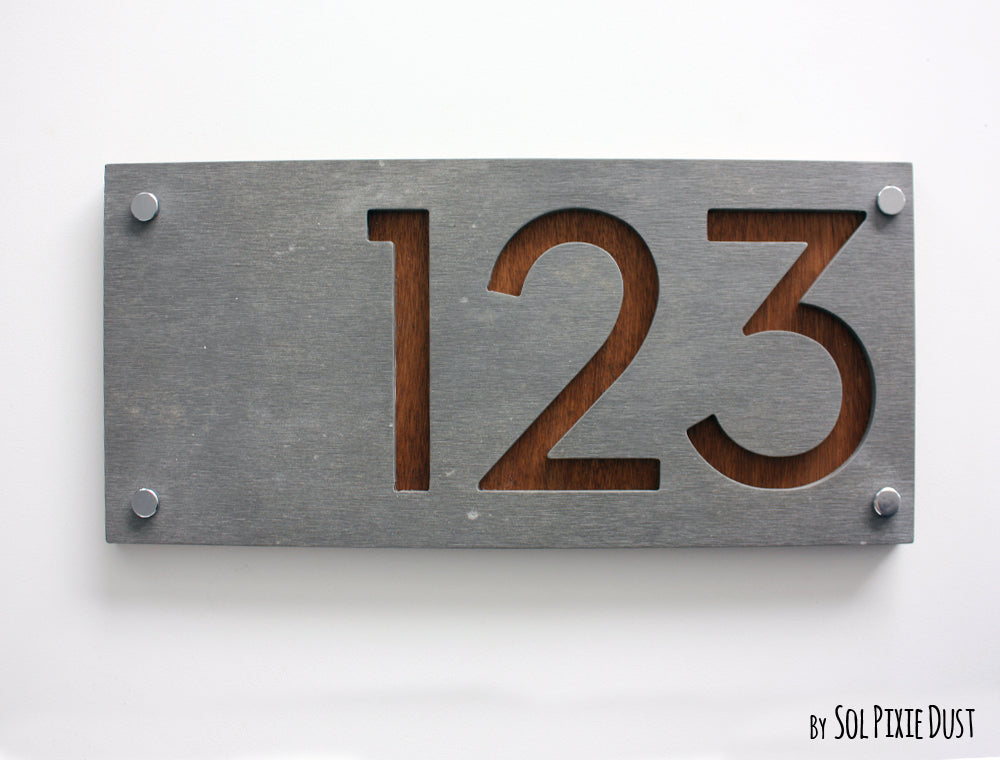 Concrete Address Plaque - Signs