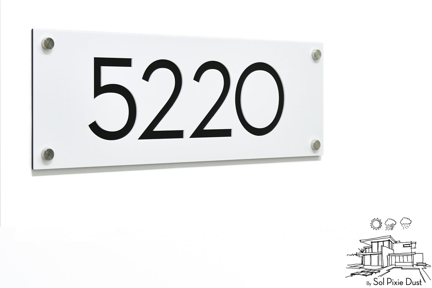Acrylic Address Plaque - Signs ( Font Options )