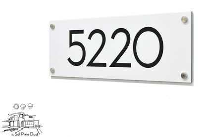 Acrylic Address Plaque - Signs ( Font Options )