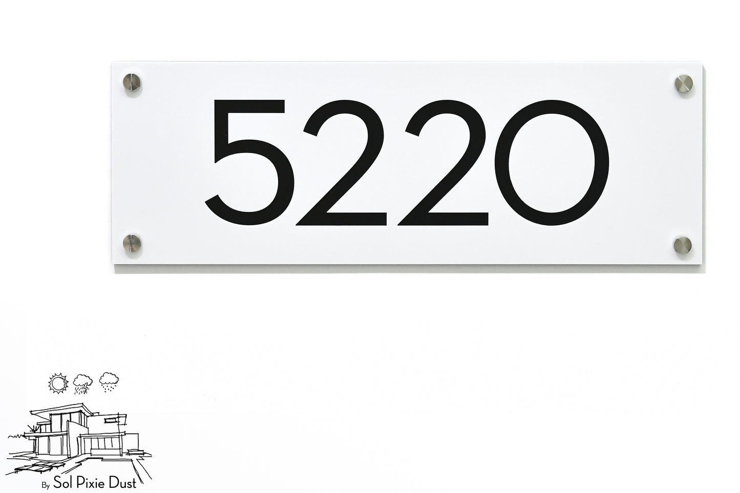 Acrylic Address Plaque - Signs ( Font Options )