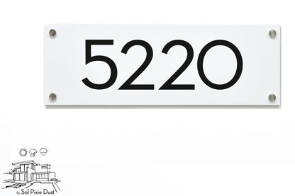 Acrylic Address Plaque - Signs ( Font Options )