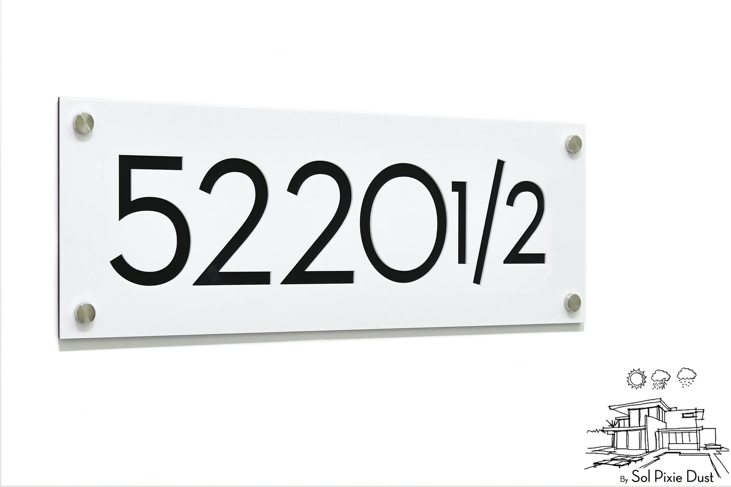 Acrylic Address Plaque - Signs ( Font Options )