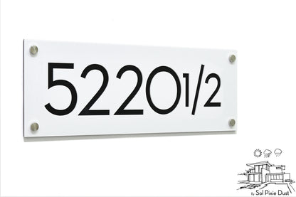Acrylic Address Plaque - Signs ( Font Options )