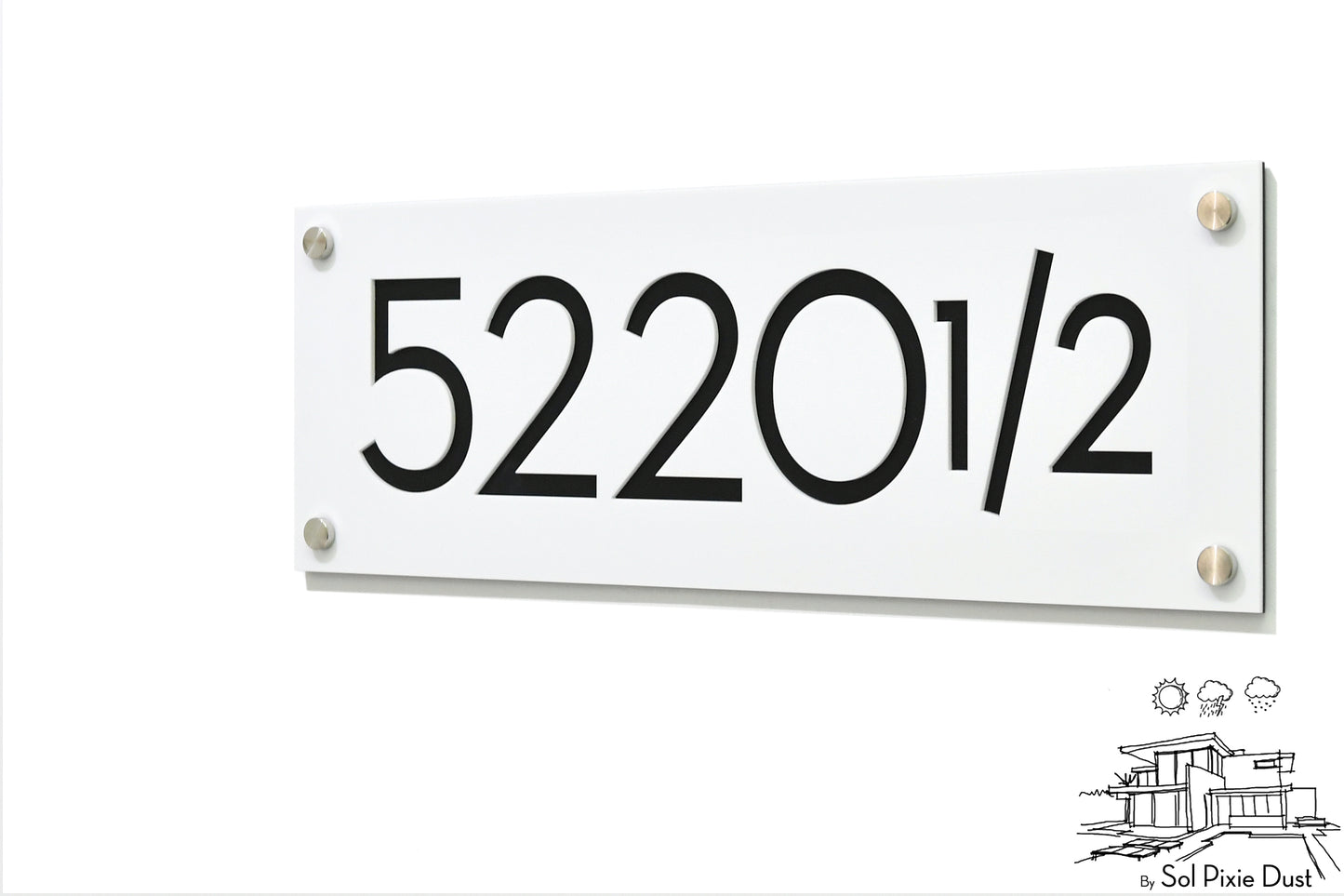 Acrylic Address Plaque - Signs ( Font Options )