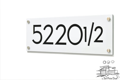 Acrylic Address Plaque - Signs ( Font Options )