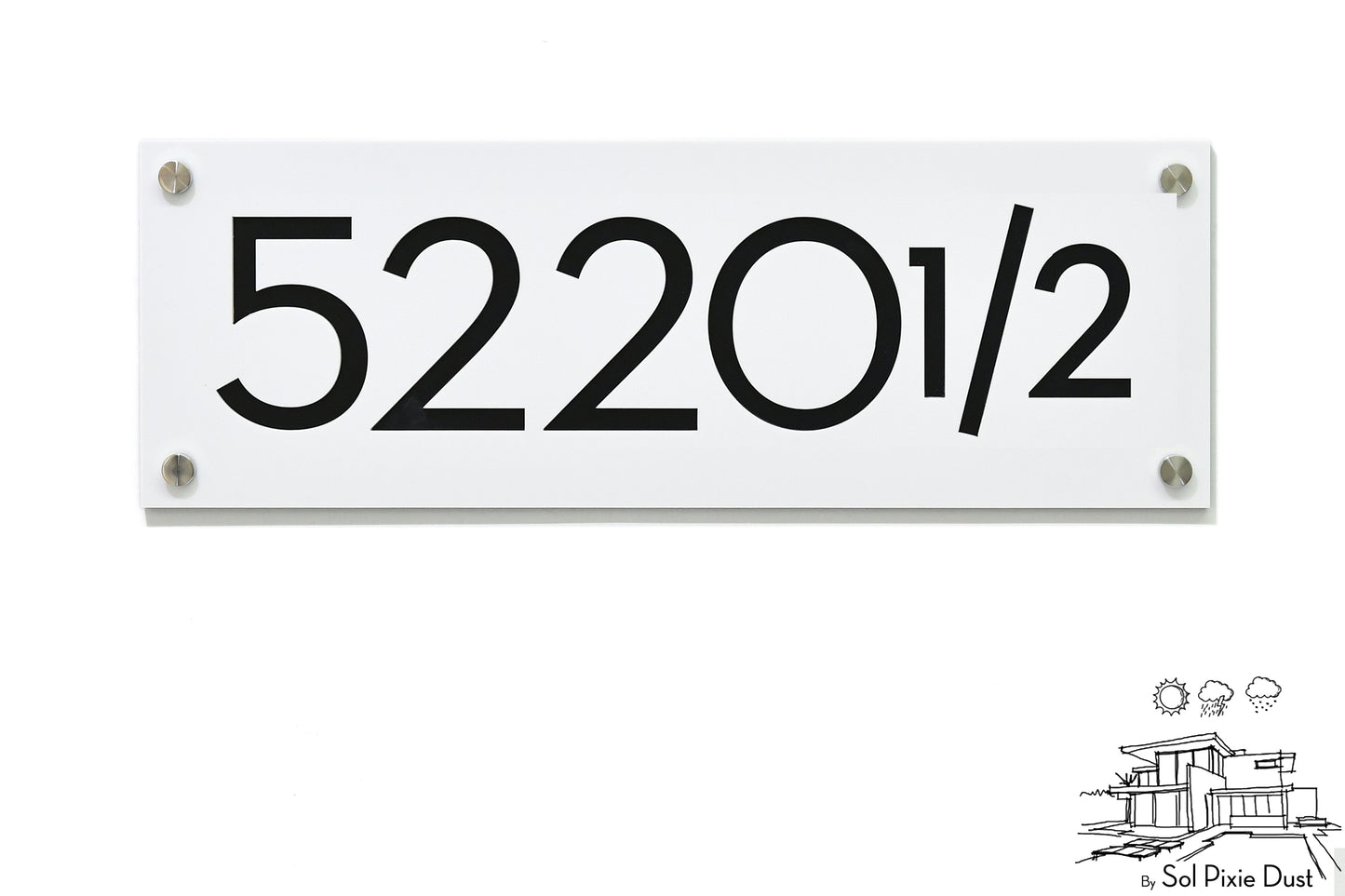 Acrylic Address Plaque - Signs ( Font Options )