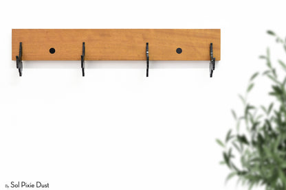Wall Pegs and Racks - Wooden Hook Rack