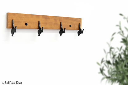 Wall Pegs and Racks - Wooden Hook Rack