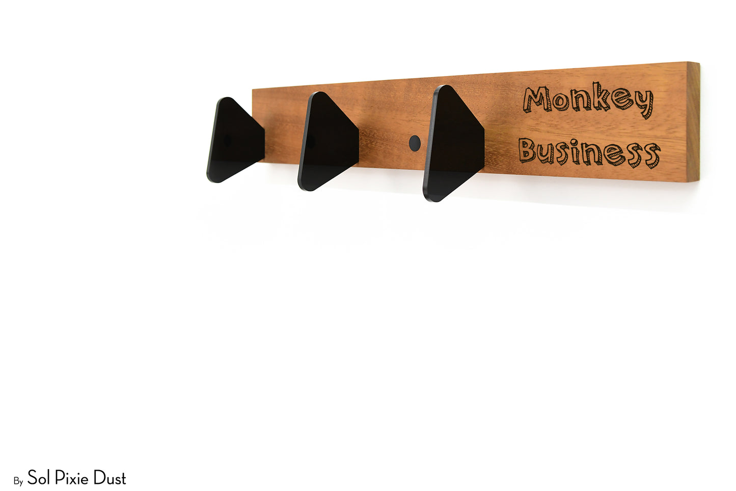 Wall Pegs and Racks - Wooden Hook Rack