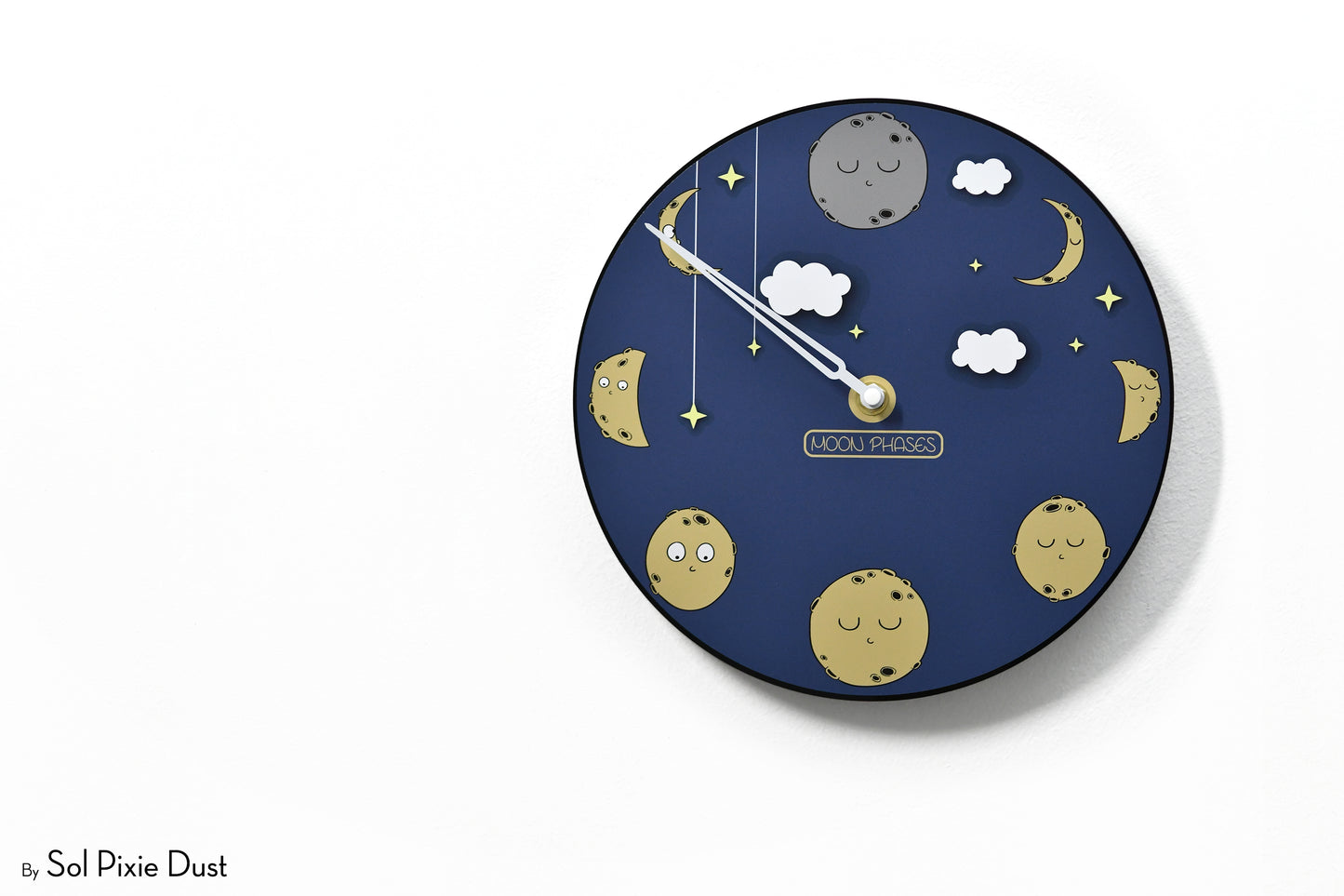 Moon Phase Wall Clock - Lunar Cycle