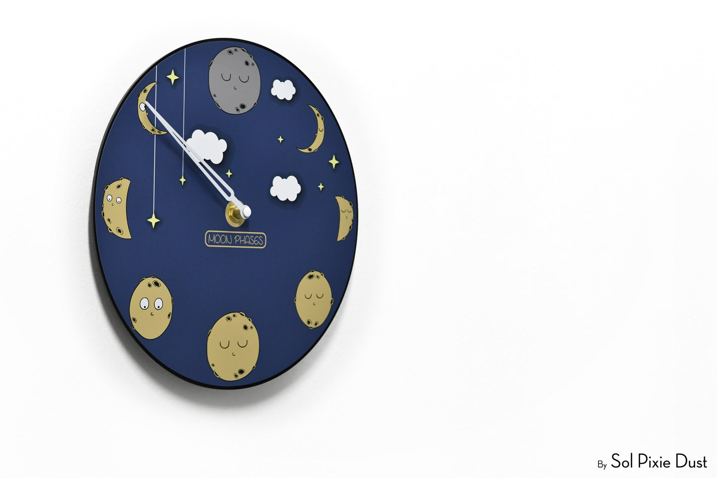 Moon Phase Wall Clock - Lunar Cycle