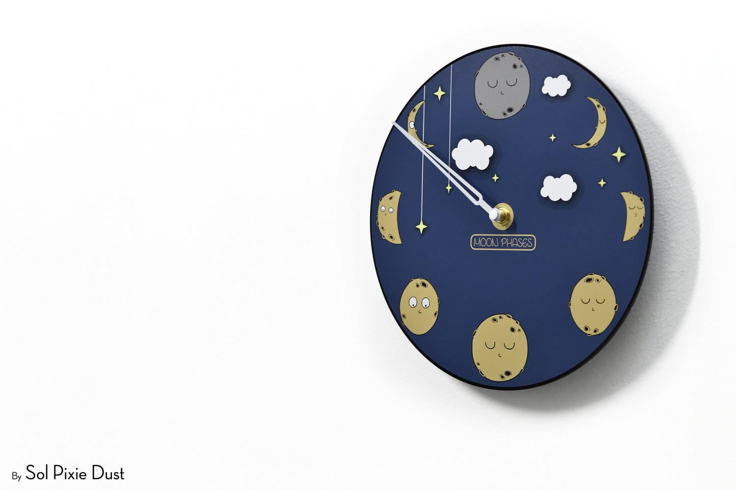 Moon Phase Wall Clock - Lunar Cycle