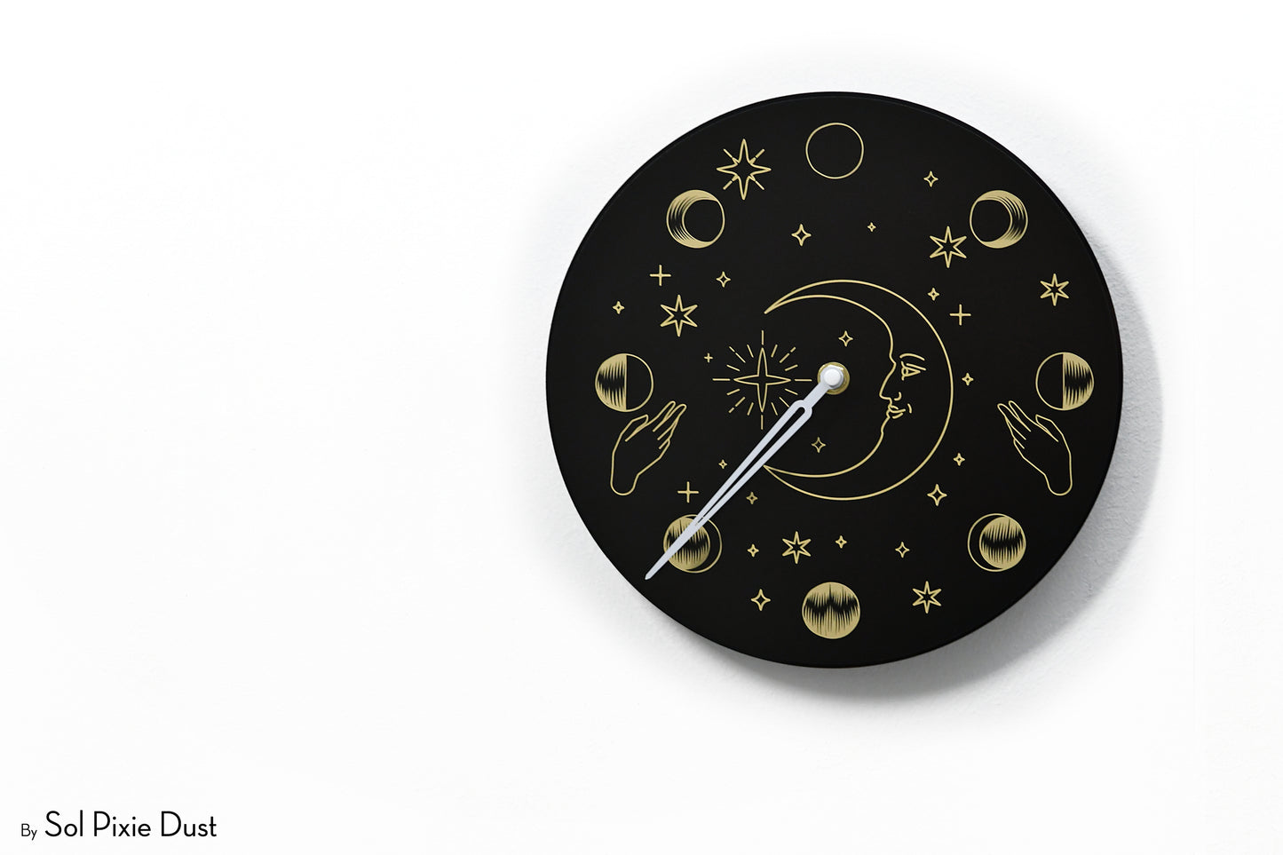 Moon Phase Wall Clock - Lunar Cycle