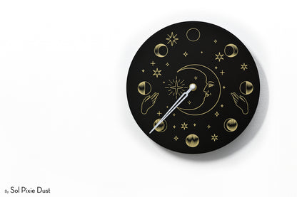 Moon Phase Wall Clock - Lunar Cycle