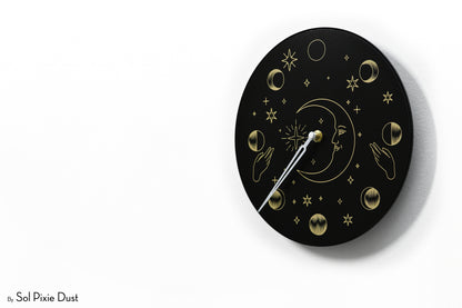 Moon Phase Wall Clock - Lunar Cycle