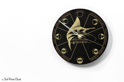 Moon Phase Wall Clock - Lunar Cycle