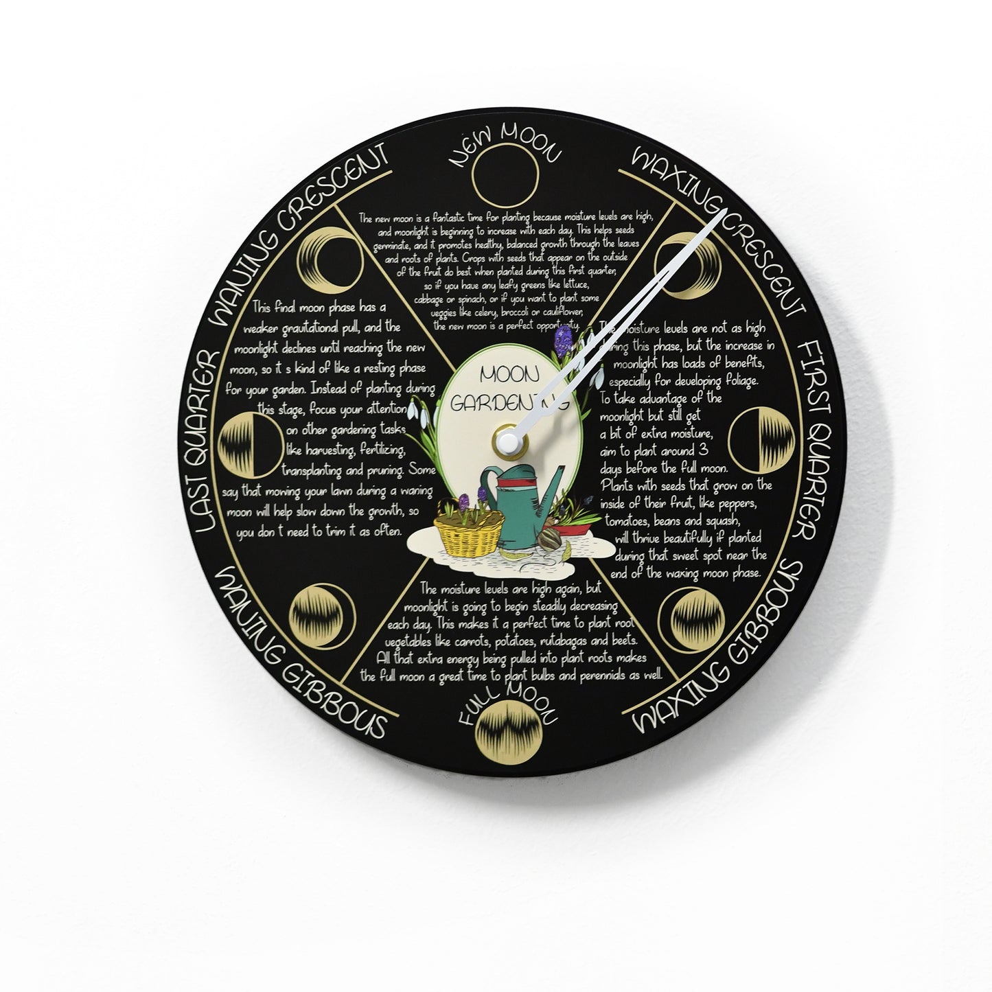 Moon Phase Wall Clock - Lunar Cycle