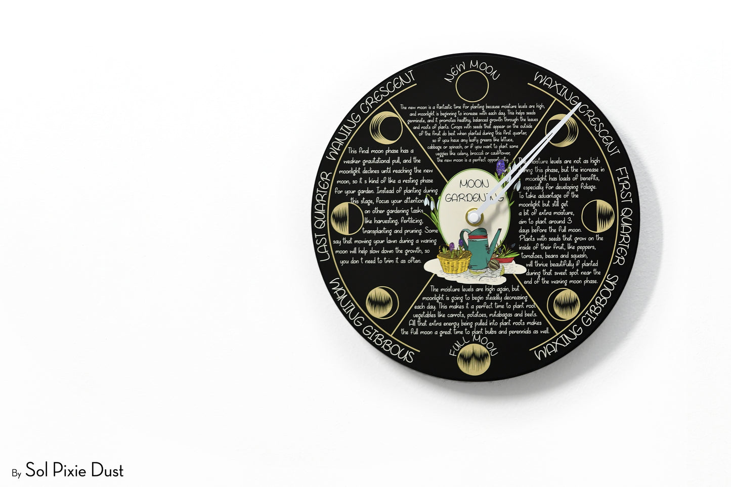 Moon Phase Wall Clock - Lunar Cycle