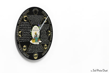 Moon Phase Wall Clock - Lunar Cycle