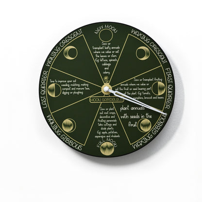 Moon Phase Wall Clock - Lunar Cycle