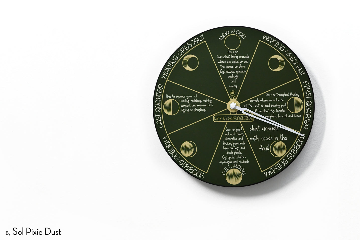 Moon Phase Wall Clock - Lunar Cycle