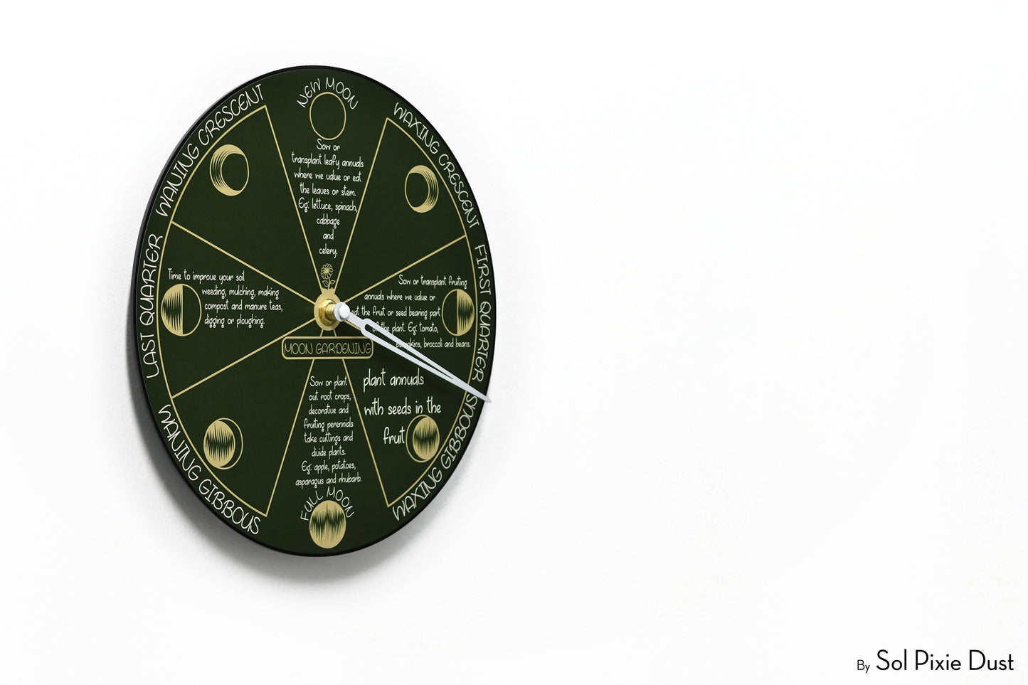 Moon Phase Wall Clock - Lunar Cycle