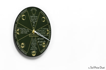 Moon Phase Wall Clock - Lunar Cycle