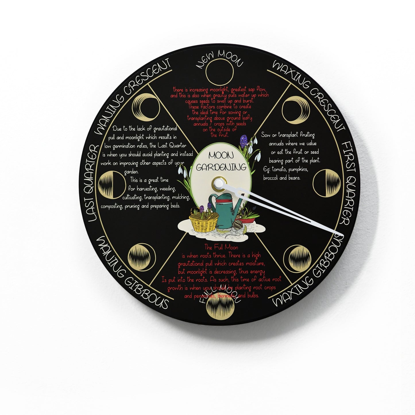 Moon Phase Wall Clock - Lunar Cycle