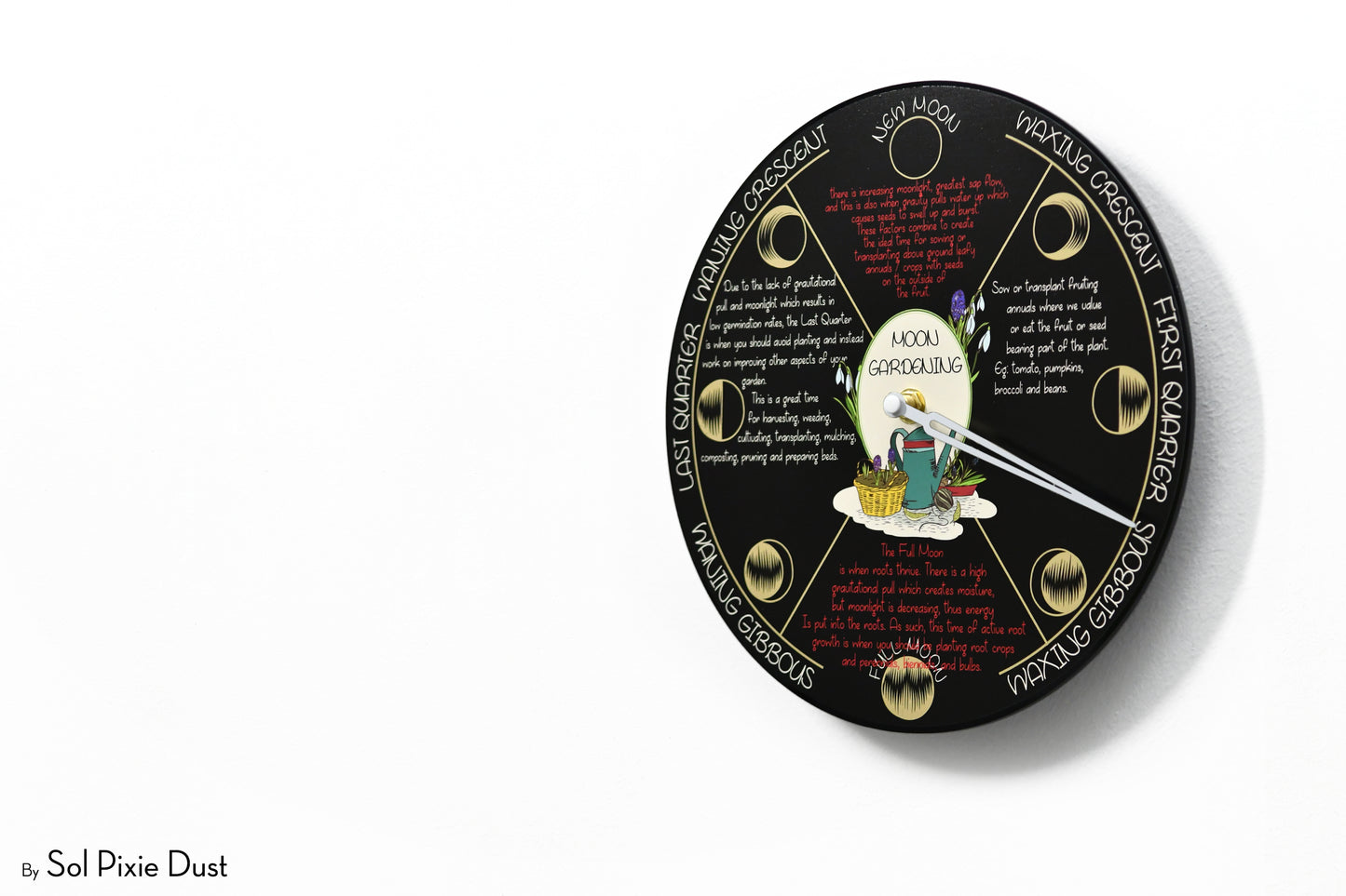 Moon Phase Wall Clock - Lunar Cycle