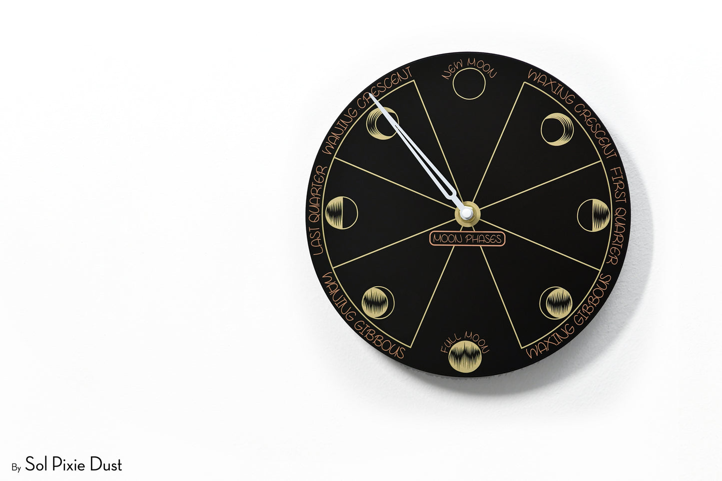 Moon Phase Wall Clock - Lunar Cycle